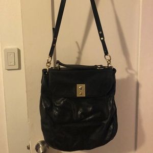 Black leather J. Crew purse